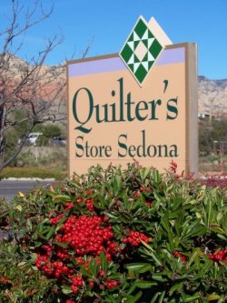 Quilters Store Sedona Sign